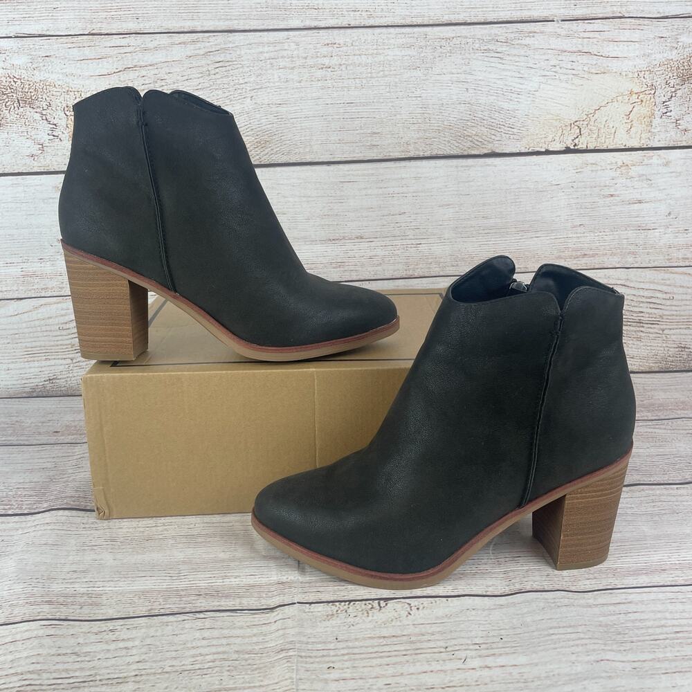 Mia Patton Womens Sz 9W Wide Ankle Booties Boots Black